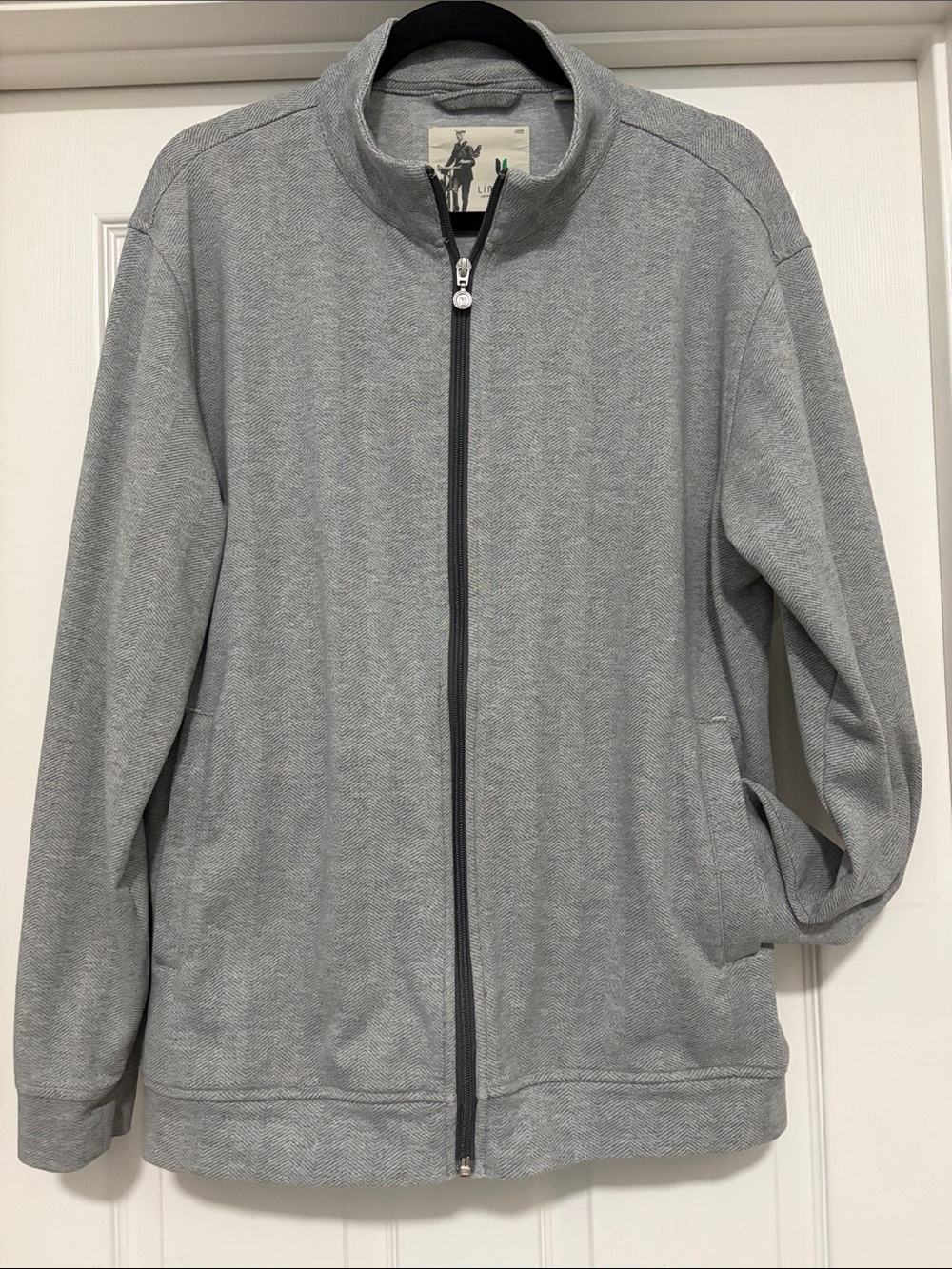 Linksoul Men's Gray Full-Zip Shirt Jacket